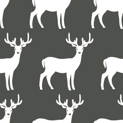 Deer Seamless Pattern.