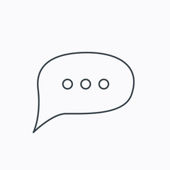 Chat icon. Comment message sign.