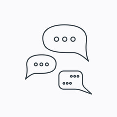 Conversation icon. Chat speech bubbles sign.