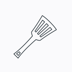 Kitchen utensil icon. Kitchenware spatula sign.
