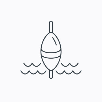 recommend clip art: Fishing float icon. Fisherman bobber sign.