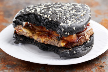 Eaten black burger