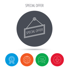 Special offer icon. Advertising banner tag sign.