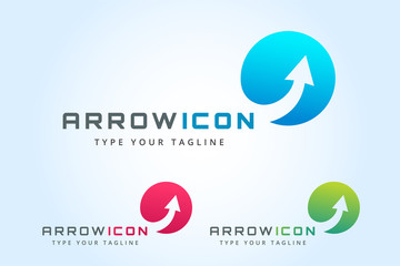 Vector arrow icon logo template