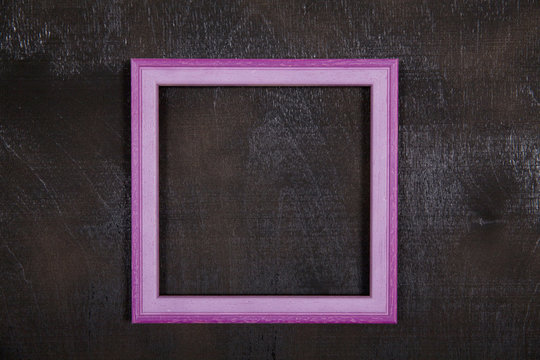 Purple frame on black background