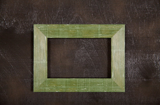 Green frame on black background