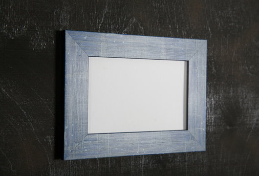 Blue frame on black background
