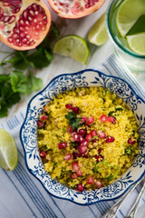 Vegeterian healthy salad, overhead view