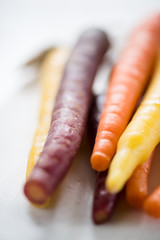 Vibrant colors of baby carrots