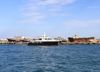 Fototapeta premium Small motor boat