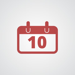 Flat red Calendar icon