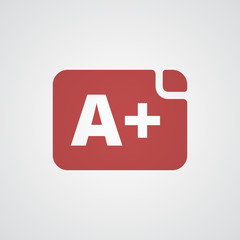 Obraz premium Flat red Rating icon