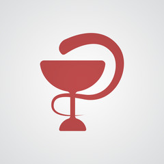 Flat red Medical  icon