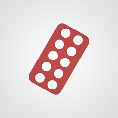 Flat red Tablet Strip icon