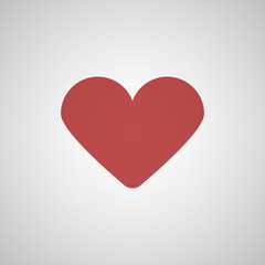 Flat red Heart icon