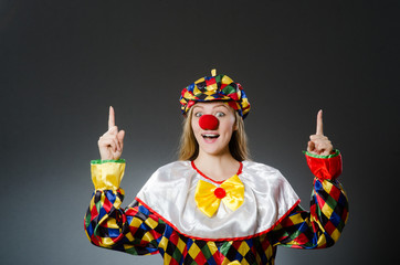 Clown in the funny concept