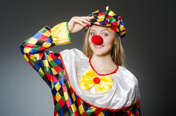 Clown in the funny concept