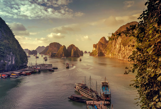  Junk Ha Long Bay Vietnam.