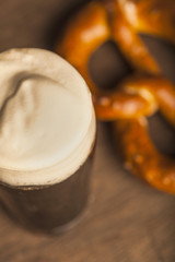 Beer and pretzel