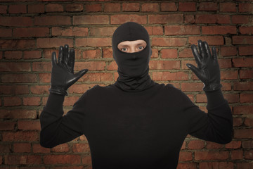 Thief with balaclava