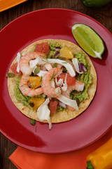 Shrimp Ceviche Tostada