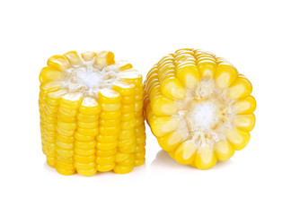 Sweet corn isolated on white background