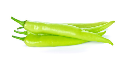 Green peppers isolated on white