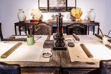 stationery on the table