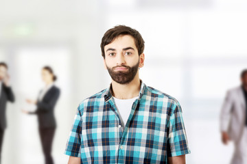 Smiling young casual man.