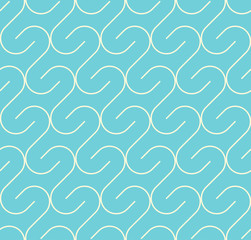 Geometric seamless pattern background with curved line.