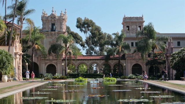 San Diego tourists Lily Pond Museum Balboa Park HD 9131