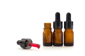 Medicine bottles isolated on white background