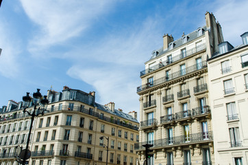 Naklejka na ściany i meble Typical generic houses in Paris France