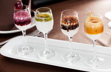 dessert with fruits