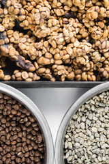 Kopi luwak coffee series : Three state of luwak coffee beans