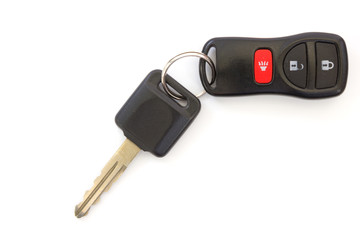 Remote car key isolated on white background