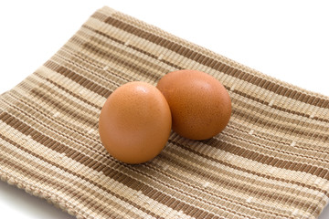 Eggs on cloth