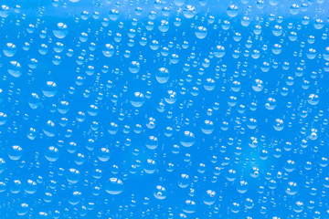 Water bubble on glass