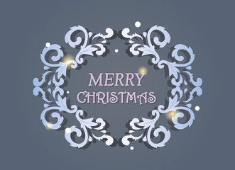 Merry Christmas ornament. Xmas greeting card. Christmas background.