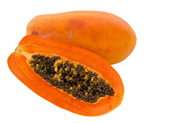 Papaya isolated on white background