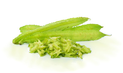 Winged Beans on white background