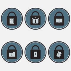 Security icons concept. Vector illustration.