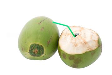 Coconut isolated on white background
