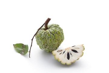 Custard apple isolated on white background