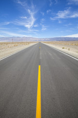 Fototapeta na wymiar Desert highway in Death Valley, Nevada, USA.