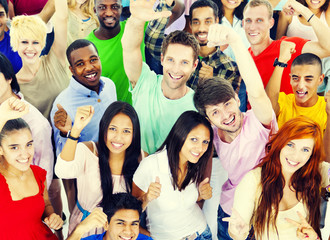 Fototapeta premium Group of People Friendship Community Celebrating Concept
