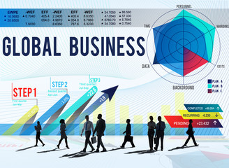 Global Business Strategy Startup Growth Concept
