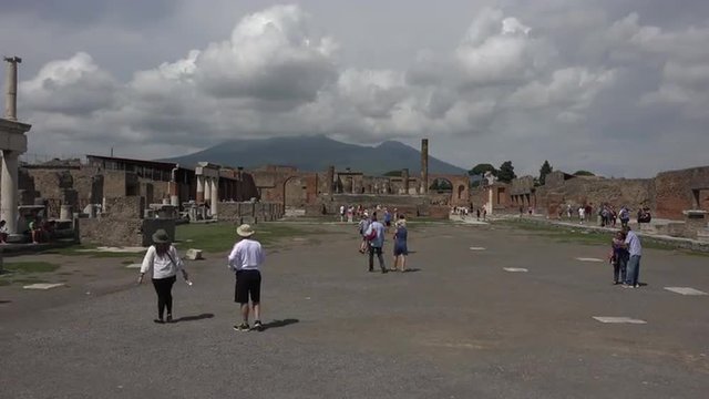 Naples Italy Pompeii Mnt Vesuvius tourism 4K 059