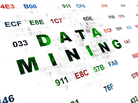 Information concept: Data Mining on Digital background