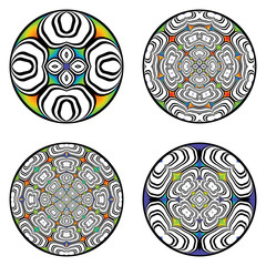 A set of design circle elements